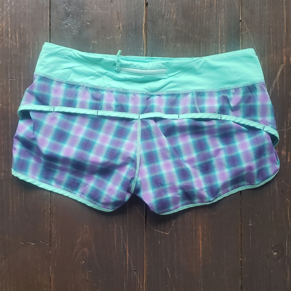 Lululemon plaid athletic shorts